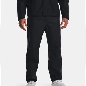 Under Armour Black StormProof Men's Rain Pants - Loose Fit